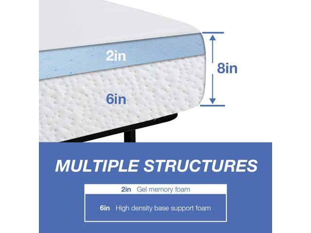 Queen 8 inch Gel Memory Foam Mattress C523887