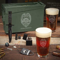 Personalized .30 Cal Ammo Can and Pint Glasses Gift Set H473