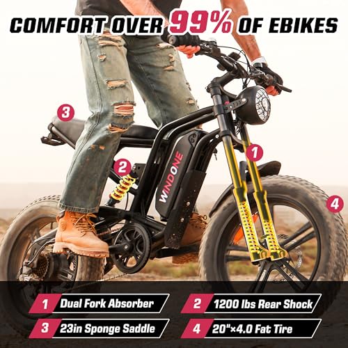 Electric Bike 48V 13Ah 750W 20" Fat Tires UL Certified D7815
