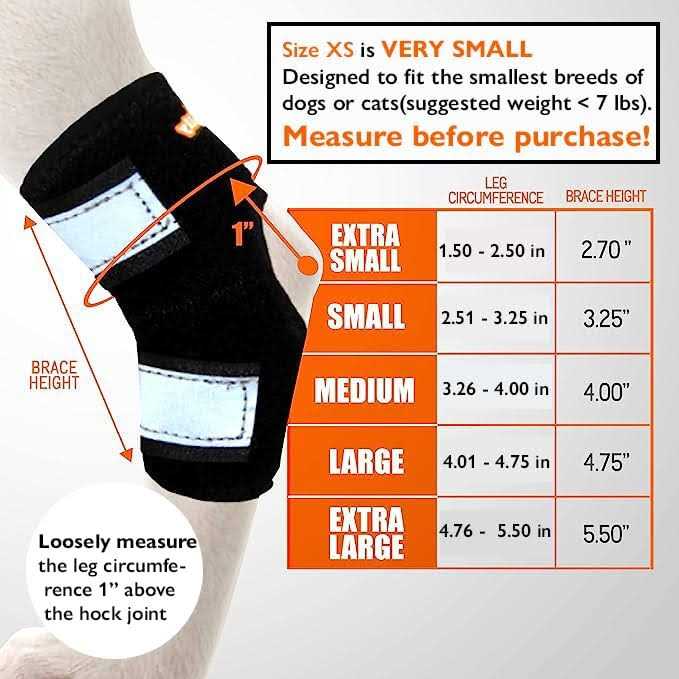 Short Rear Leg Support Small Dog Splint Braces Y4254