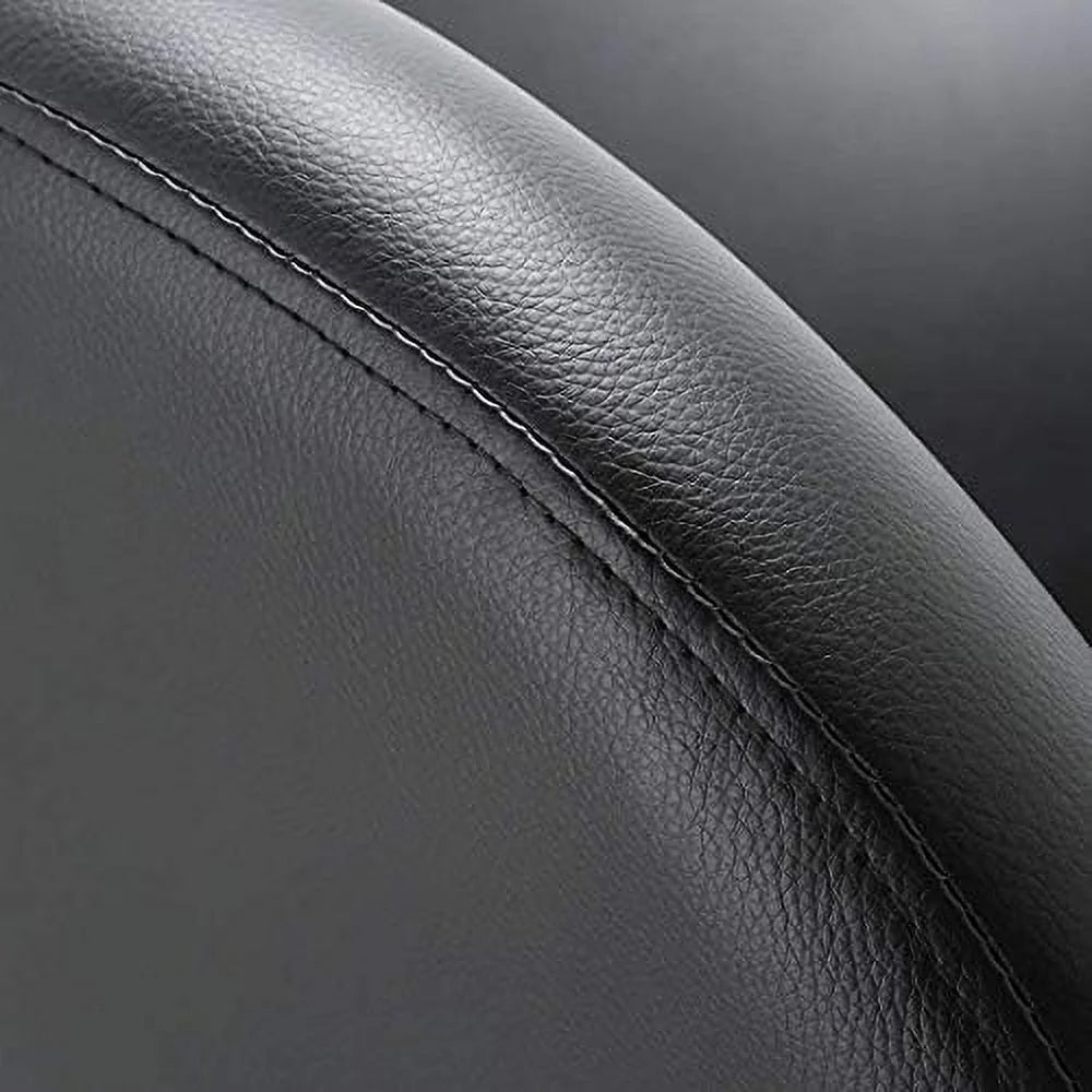 Black Jumbo Size PU Leather Round Swivel Chair A4292