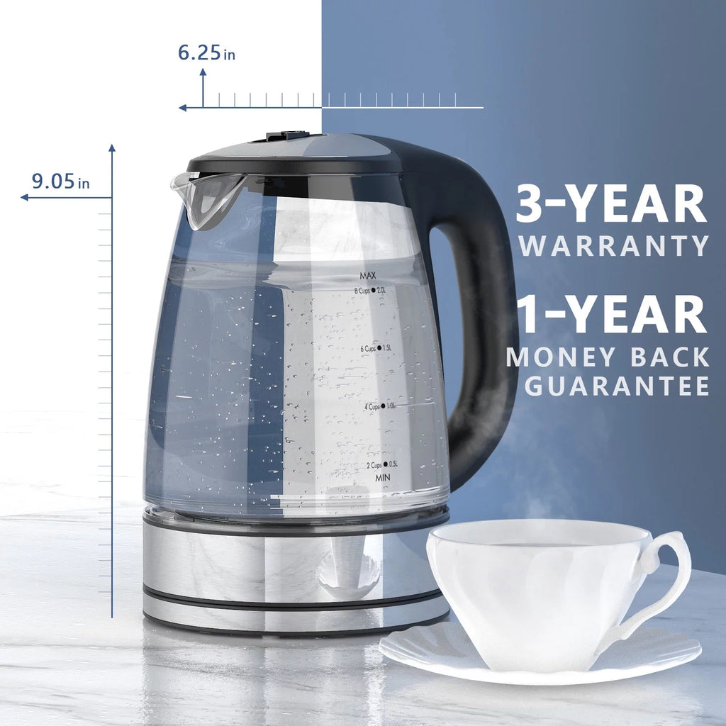 1200W 2.0L Glass Electric Kettle F974