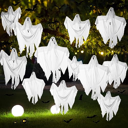 12 Pcs Halloween Hanging Ghost Decoration 27.5 Inch V788563