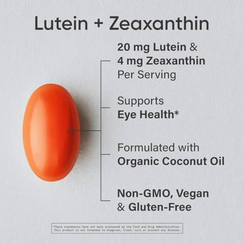 Lutein and Zeaxanthin Capsules - 120 Veggie Softgels Y25036