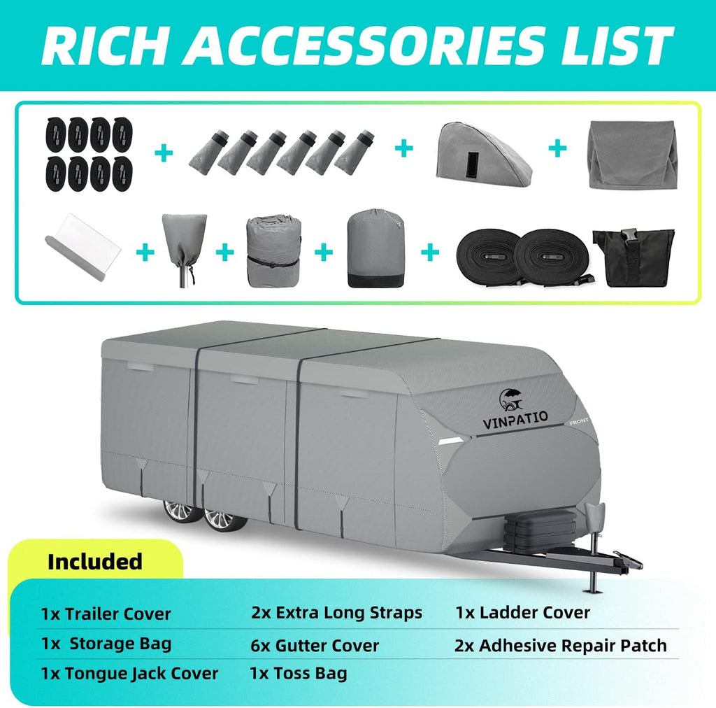 6 Layers Top RV Cover with 2 Extra Straps O615550