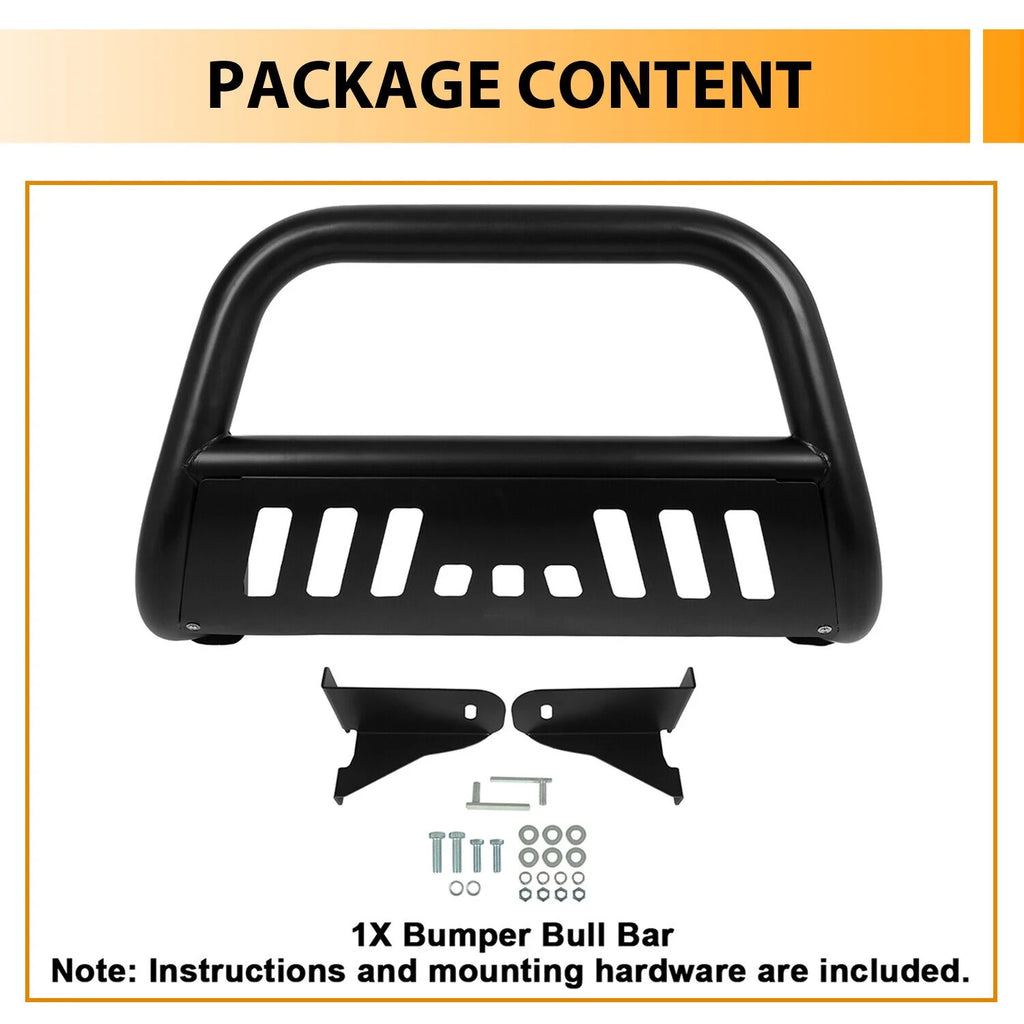 Black 3" Bull Bar Bumper Grille Guard R233