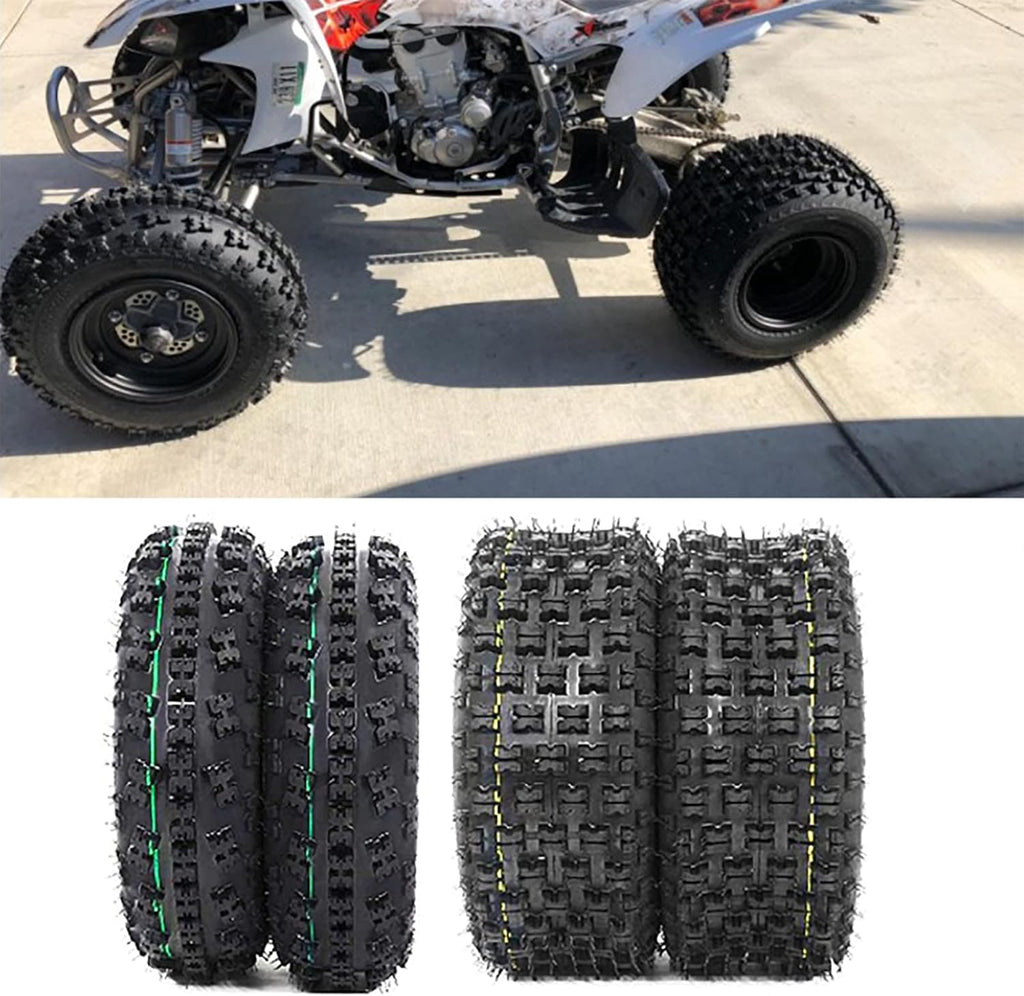 Complete Set of 4 ATV UTV Tires 21x7-10 Front & 20x10-9 Rear 4 PR Tubeless All-Terrain Tires S422