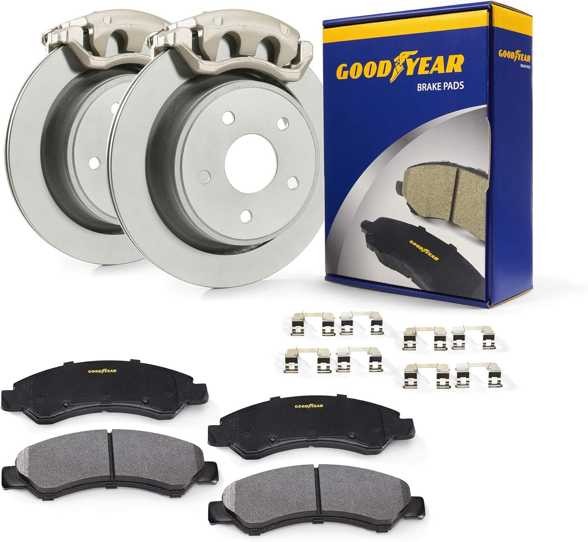 Rear Brake Kit Calipers Rotors Ceramic Pads S795