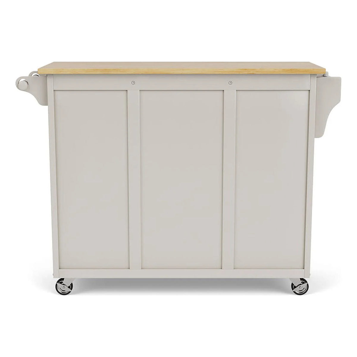 Off White Wood Rolling Kitchen Cart X33681