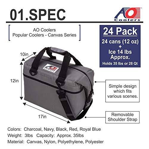 Canvas Cooler - Charcoal - 24 Pack R728