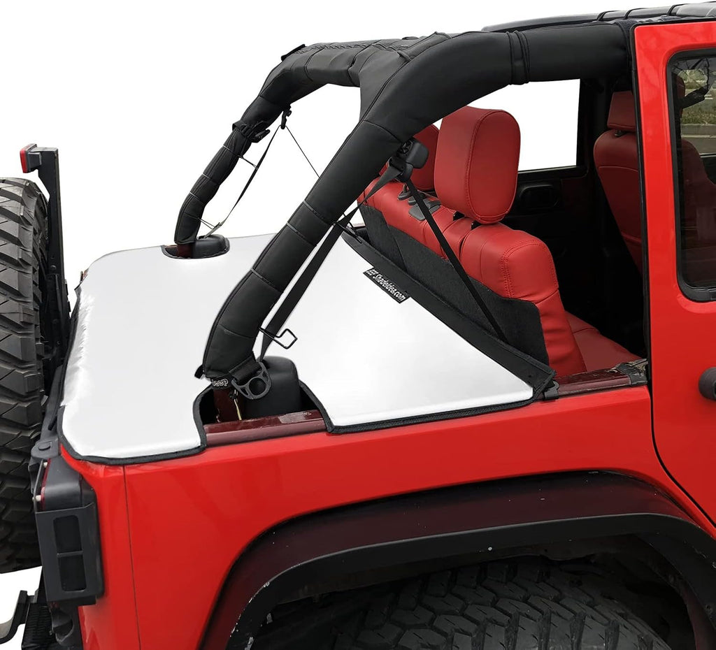 Black Vinyl Tonneau Cover for Jeep 2 Door Rear Trunk Cargo R474