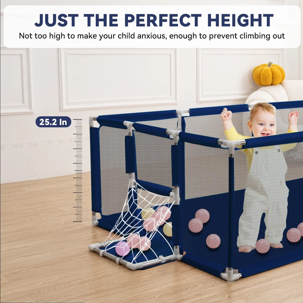 71x48inch Large Gray Baby Playpen Z45817