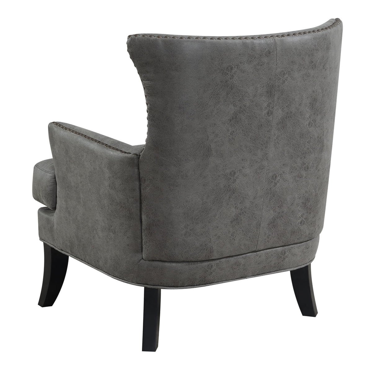 Charcoal Gray Accent Chair with Nailhead Trim G10729