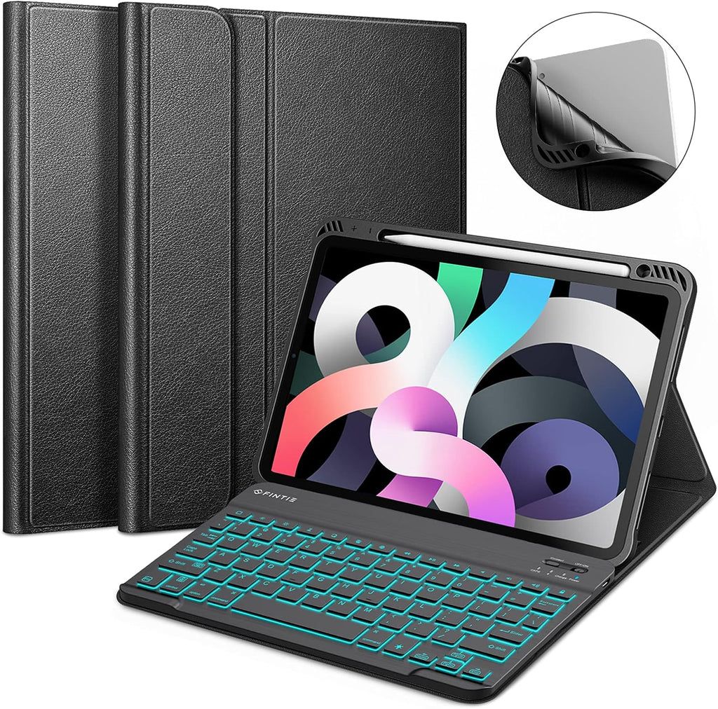 Green Keyboard Case for iPad Air 4th Generation 10.9 Inch 2020 with Detachable Bluetooth Keyboard P26934