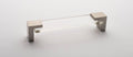 Clear/Satin Nickel Rectangular Drawer Pulls T7949