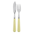 Set of 4 Gingham Yellow Fish Set I644347