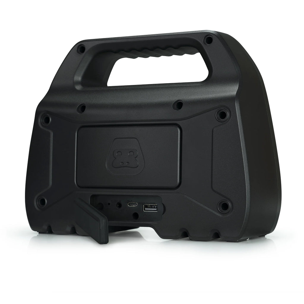 Rugged Water Resistant Portable Bluetooth Wireless Boombox Speaker with FM Radio Rechargeable Battery and USB Phone Charger U3144