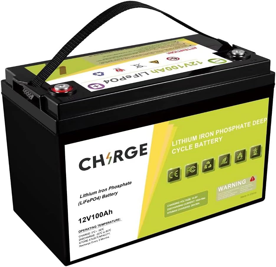 12V 100Ah Lithium Battery with 100A BMS LiFePO4 Deep Cycles Battery Y7402