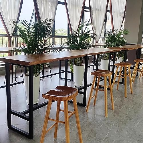 Natural Solid Wood Bar Table with Footrest N459