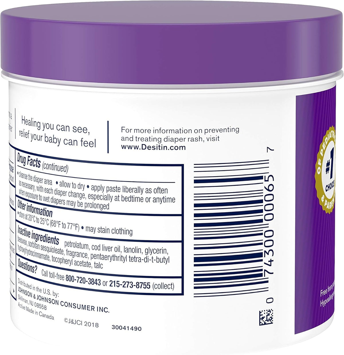 16 oz Maximum Strength Baby Diaper Rash Cream with 40% Zinc Oxide M578042
