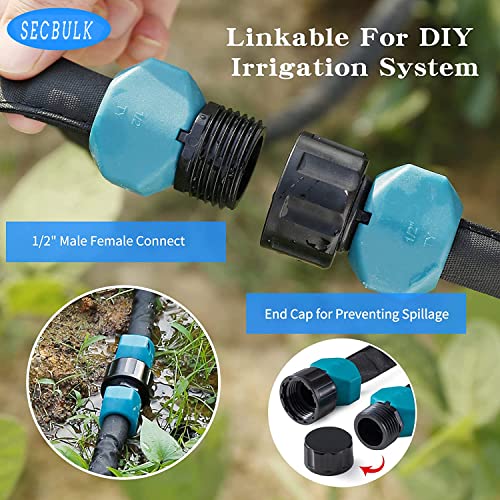 Flat Soaker Hose 100 ft with Stakes I55529