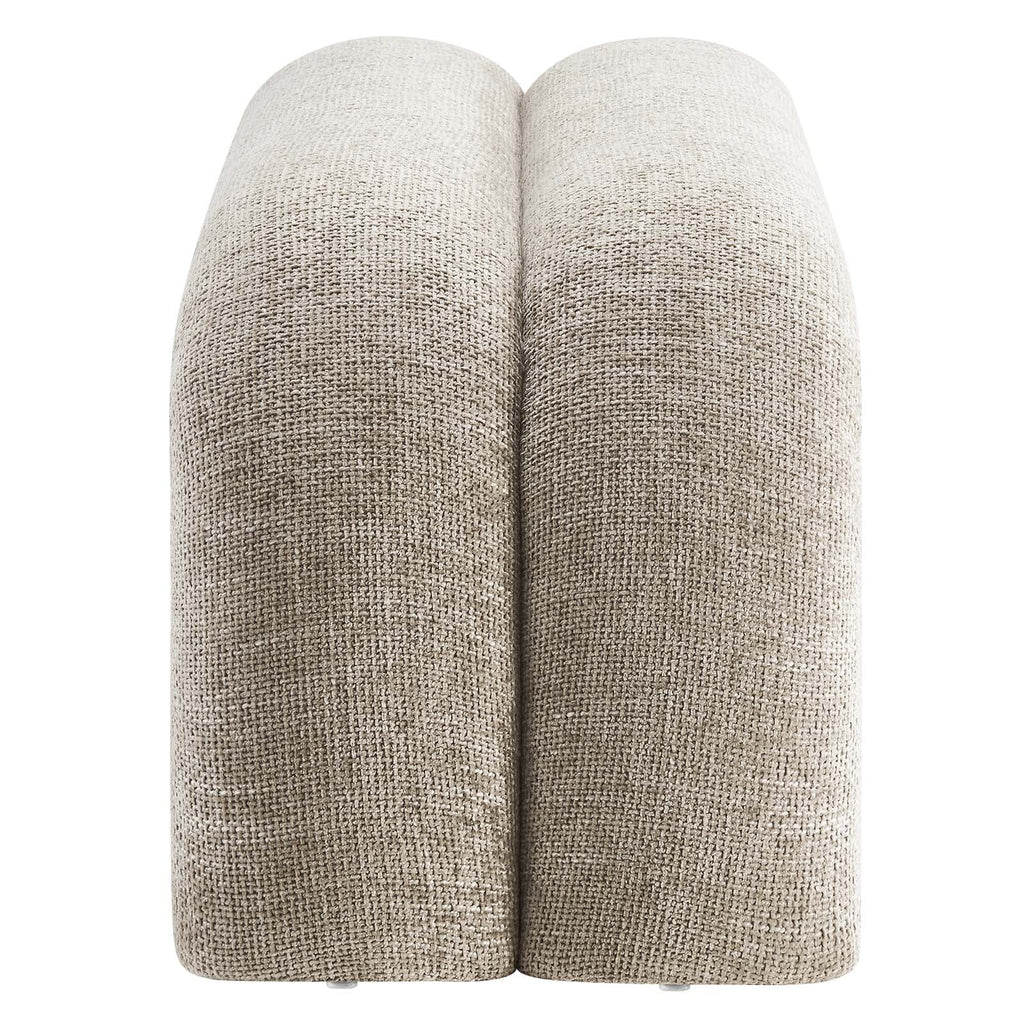 Khaki Chenille Upholstered Accent Bench O20616