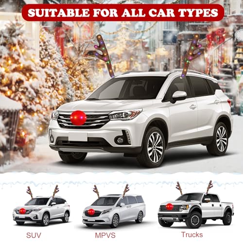 Car Reindeer Antlers & Nose with Lights A493899