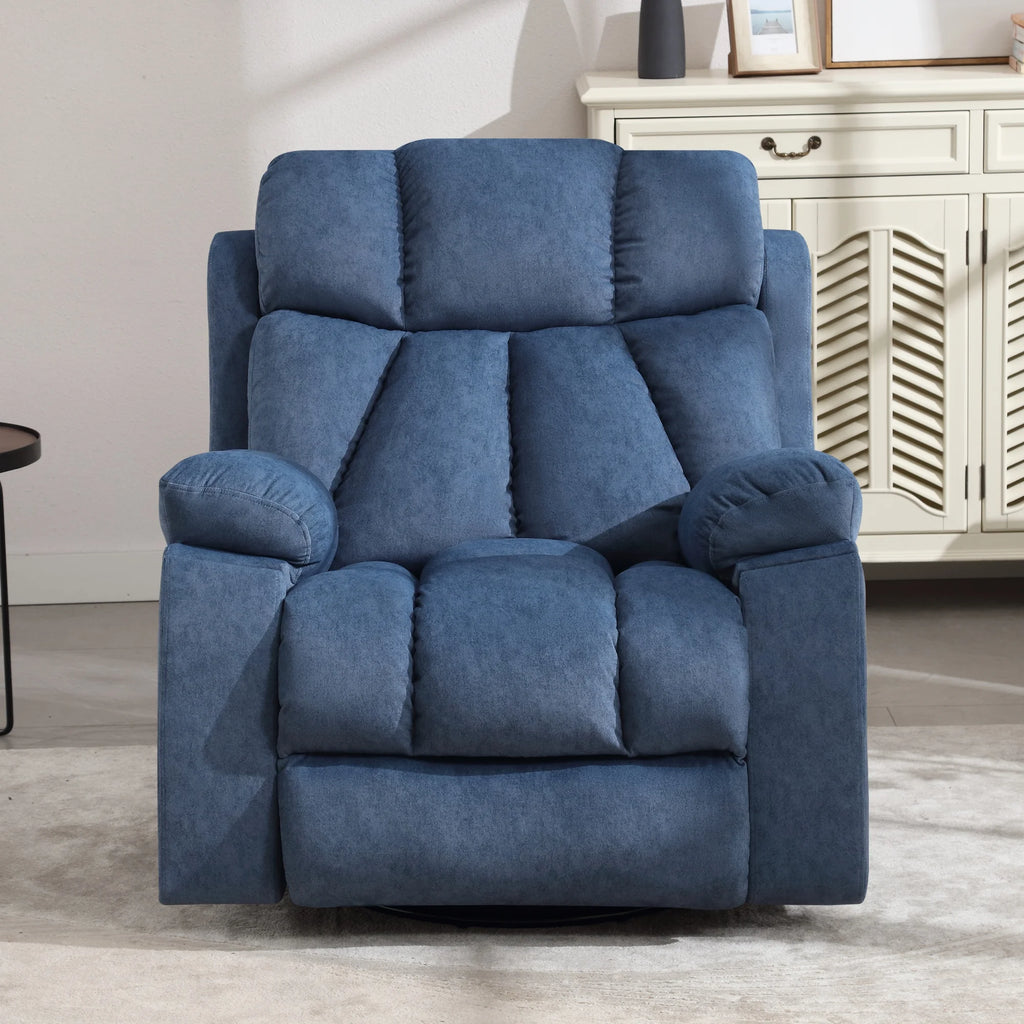 Blue Recliner Chair with Massage and Heat U179624