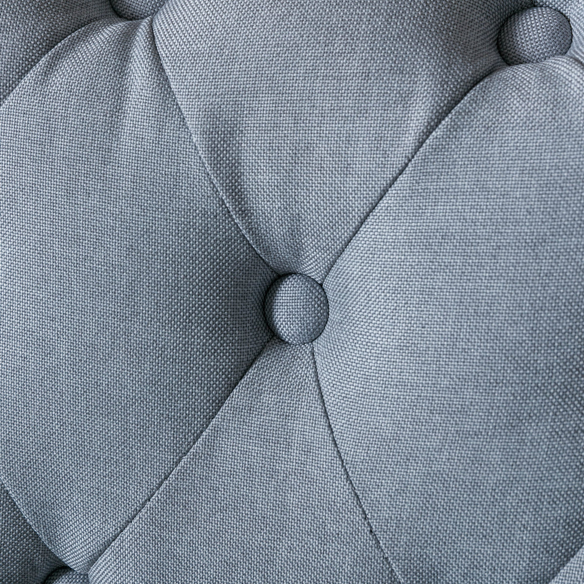 Light Gray Upholstered Tufted Accent Chair with Wood Legs L108338