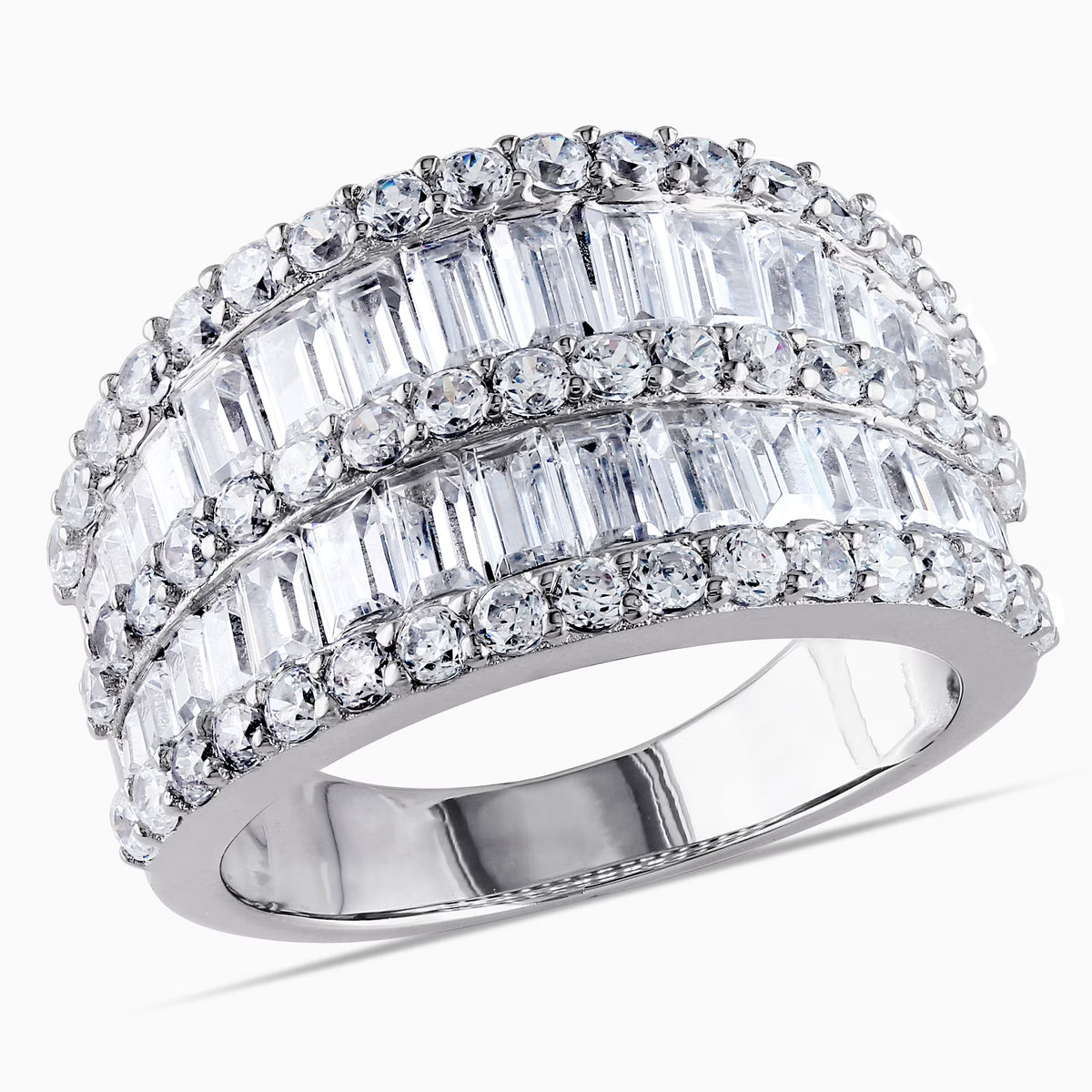 Sterling Silver Cubic Zirconia Cocktail Ring Y658