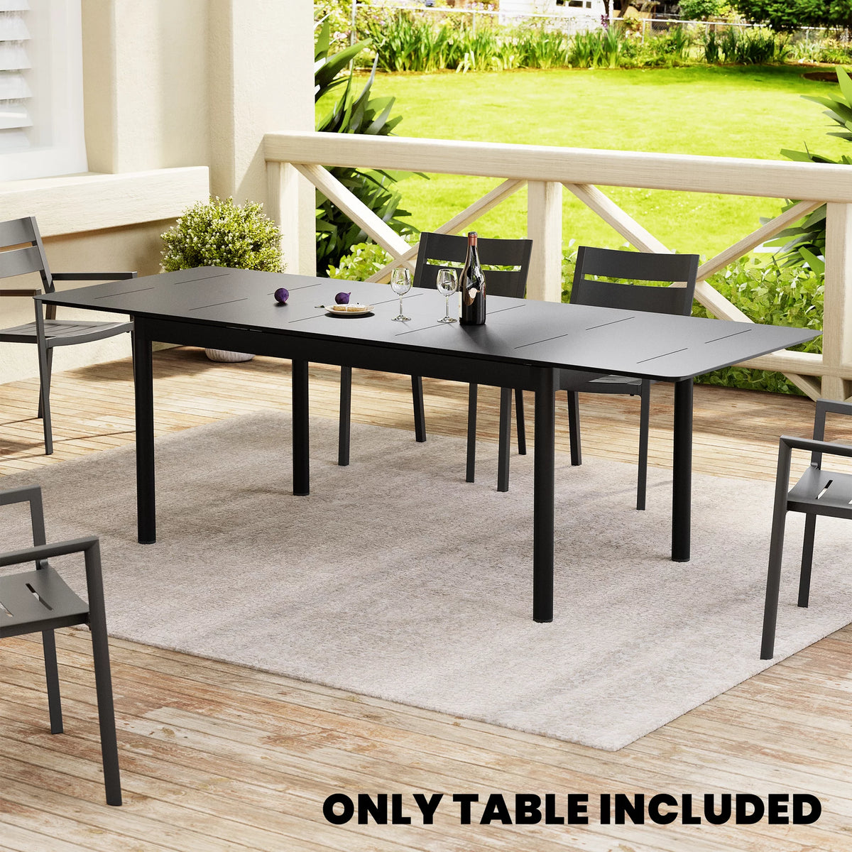 Expandable Aluminum Outdoor Dining Table M1225
