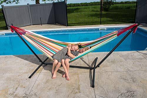 Double Cotton Hammock with Steel Stand F579514