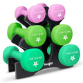 Neoprene Coated Dumbbell Hand Weight Sets with Rack J560729