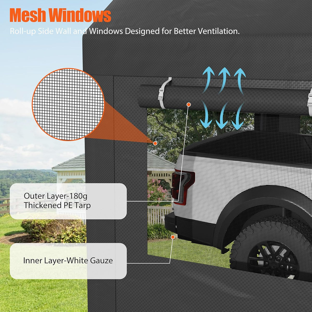 10x18.5 ft Heavy Duty Car Canopy with Roll-up Windows Z693