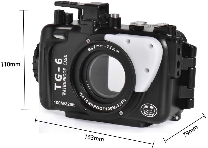 Black Aluminum Underwater Housing for Olympus TG-6 W809158