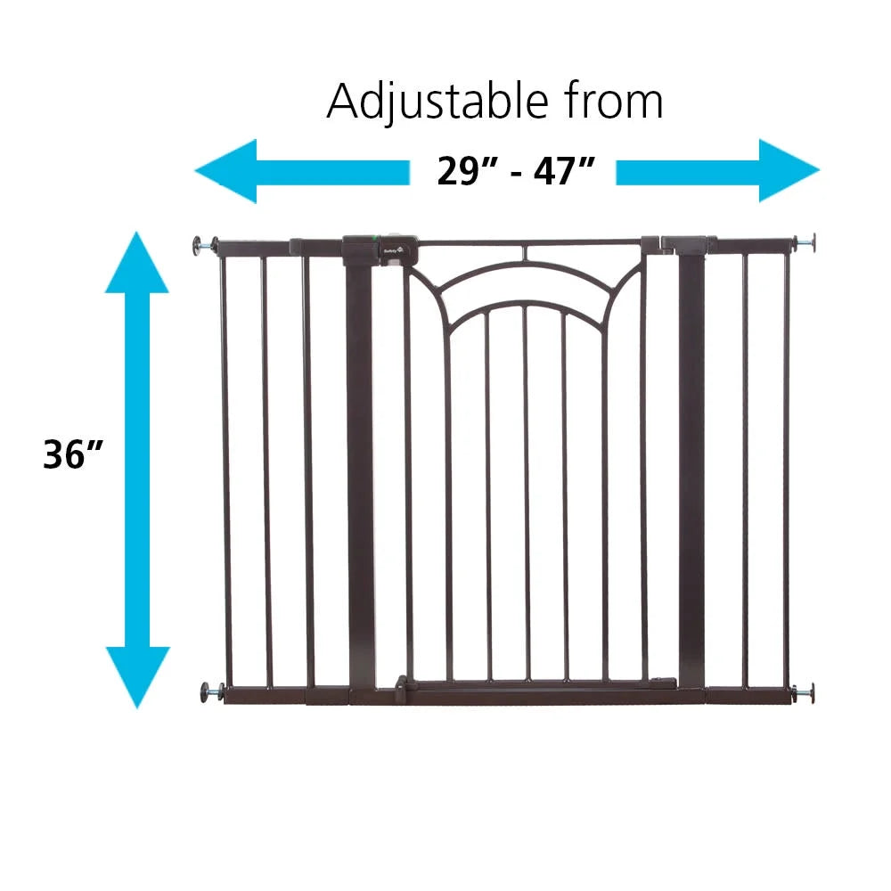 Bronze Tall & Wide Walk Thru Baby Gate C78774