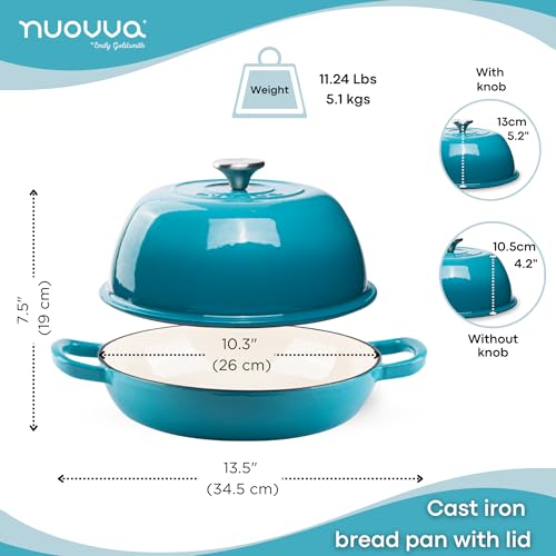 Enamelled Cast Iron Dutch Oven Pot, Dark Blue, 6 Quarts L446779