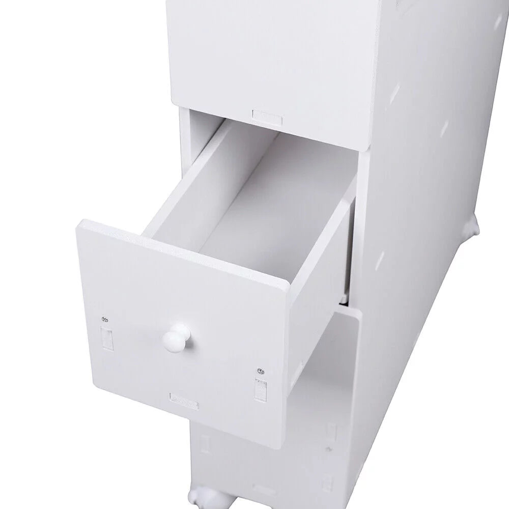 Slim Narrow Bathroom Storage Cabinet with Slide out Drawer M932