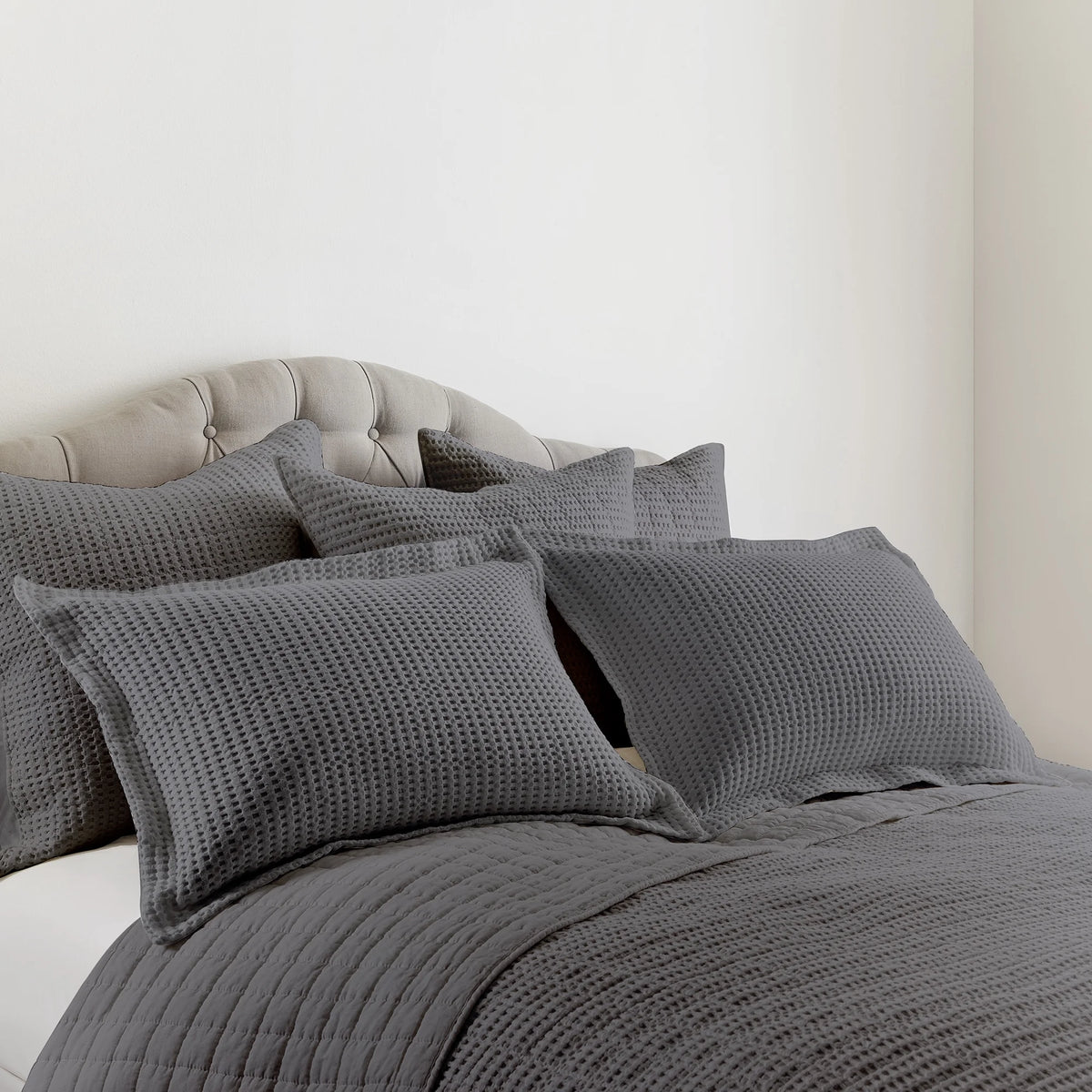 King/Cal King Cotton Waffle Quilt Set G27015