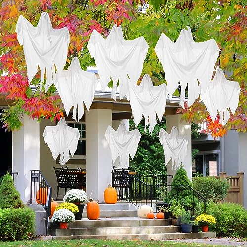 12 Pcs Halloween Hanging Ghost Decoration 27.5 Inch V788563