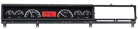 Analog Dash Gauges System Kit Silver Alloy Red Q9604