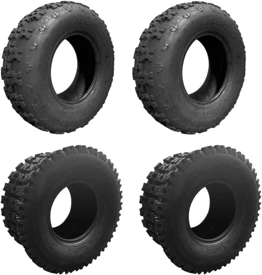 21x7-10 20x10-9 ATV Tires Set of 4 Tubeless All Terrain 4Ply J757