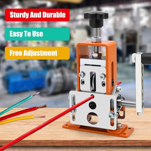 Manual Wire Stripping Machine, 0.06-1 inches, Hand Crank Wire Stripper Tool S261621