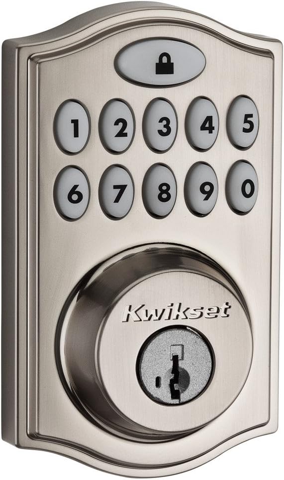 Smart Lock Keypad Electronic Deadbolt Door Lock With SmartKey Security and Z-Wave Plus, Satin Nickel C9935