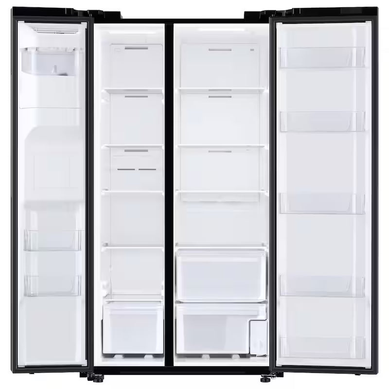 Side by Side Refrigerator in Black Stainless Steel I478
