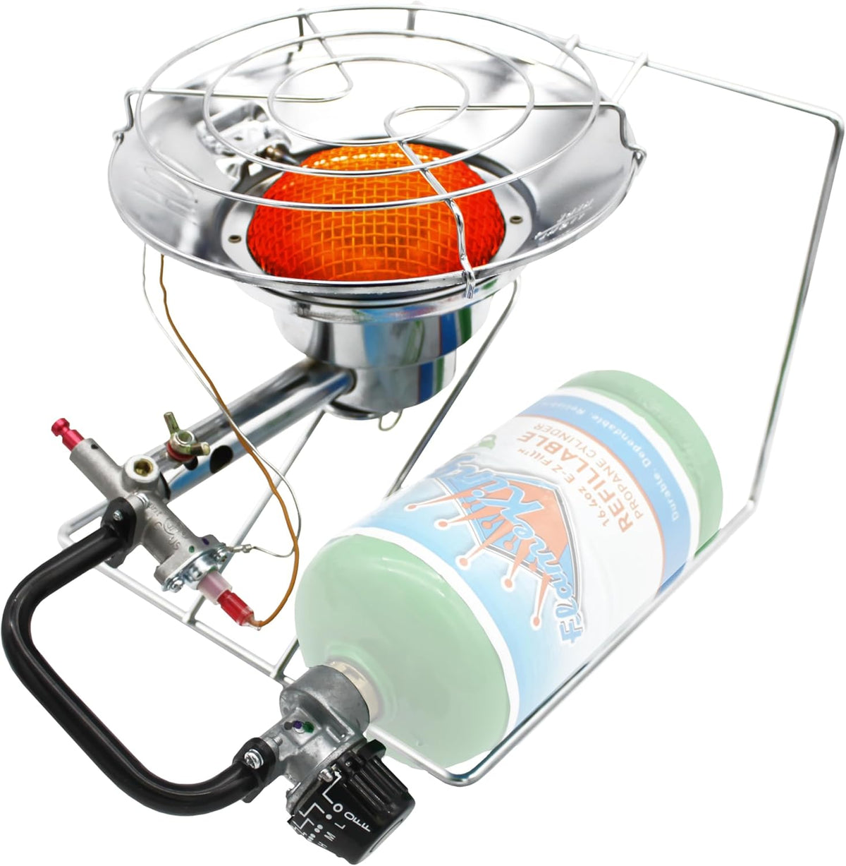 Portable Propane Heater Cooker 15,000 BTU Silver K57887