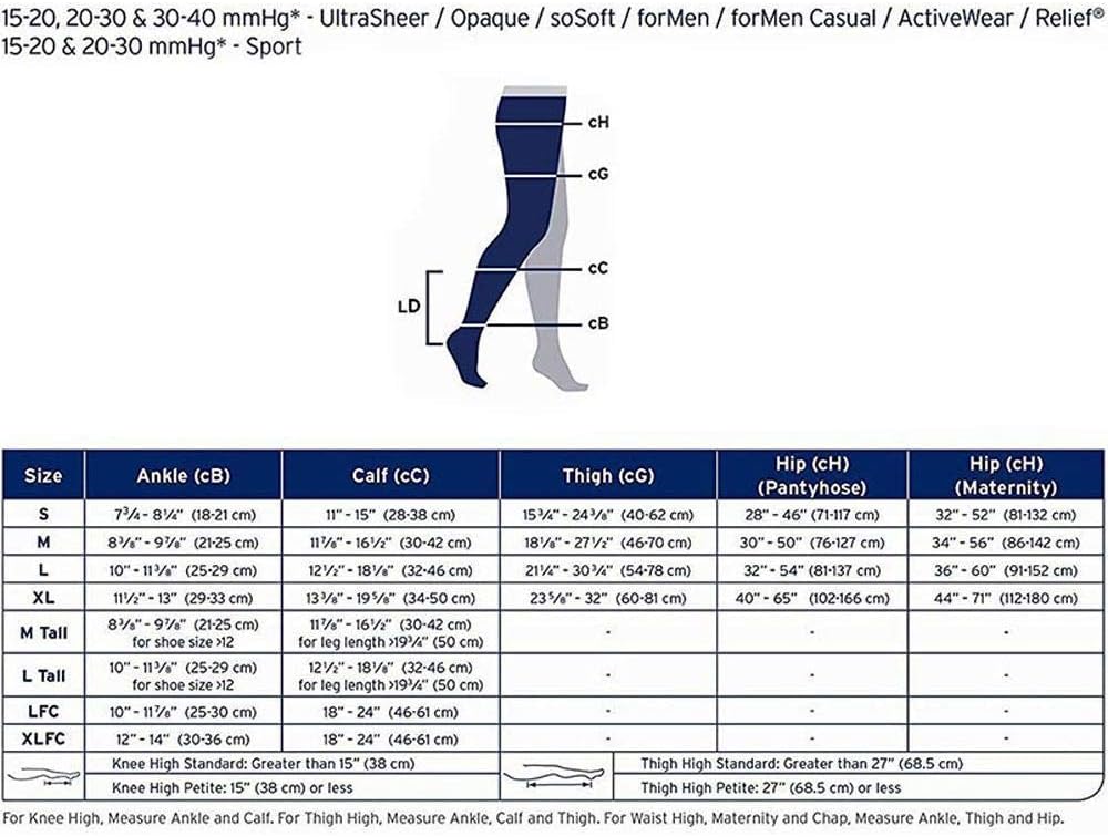 JOBST Relief Knee High 30-40 mmHg Closed Toe Compression Socks P846