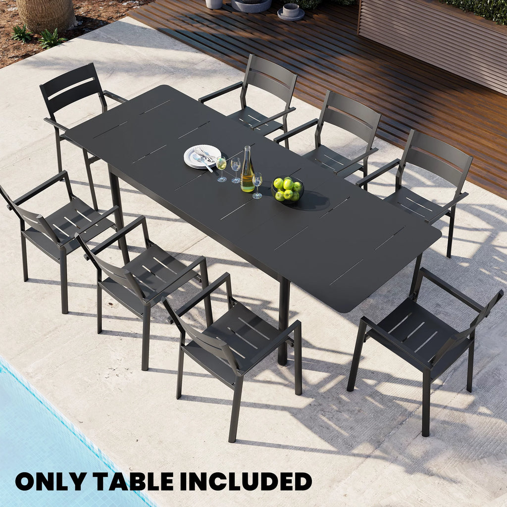 Expandable Aluminum Outdoor Dining Table M1225