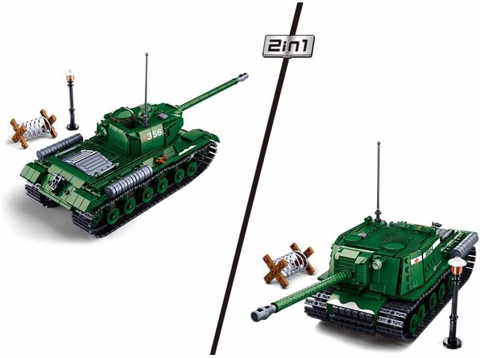 845 PCS Building Block Tank Model with 3 Soldier Figures Y747751