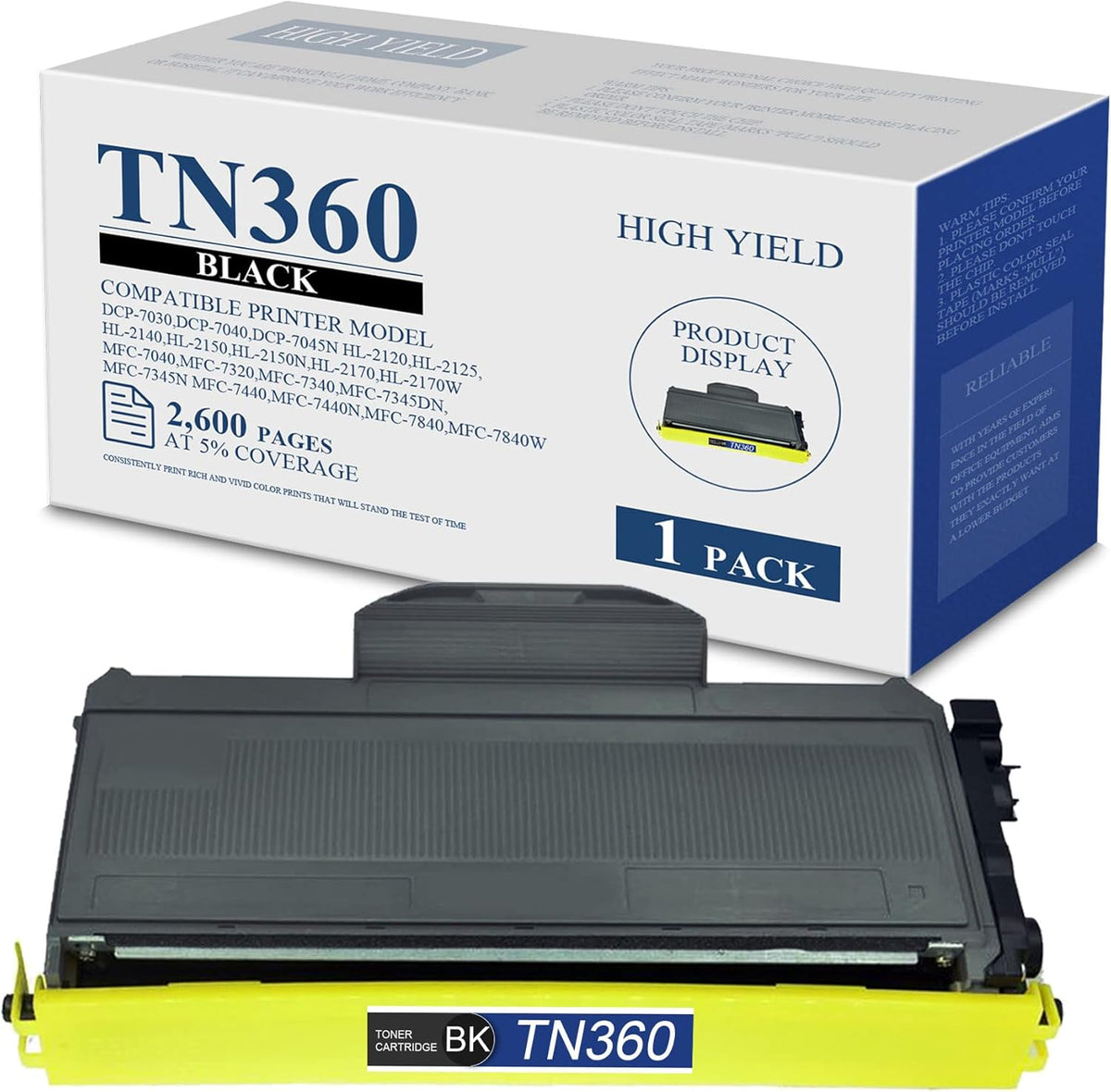 Compatible TN360 Black Toner Cartridge 1-Pack J864